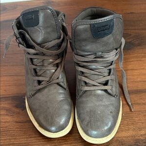Levi's Men's Dark Grey Lace-Up Boots